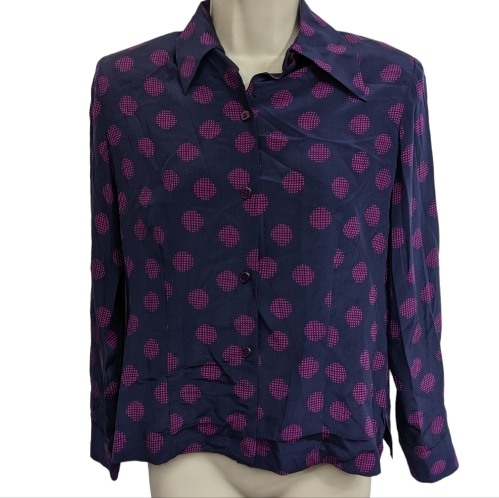 Carlisle Vintage Silk Button Down Sz 0